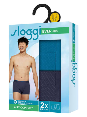 Sloggi 2er-Set: Boxershorts "Ever" in Blau
