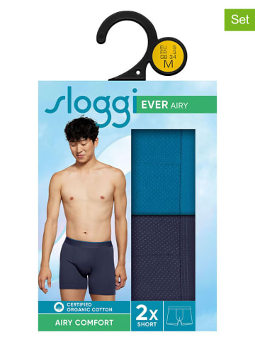 Sloggi 2er-Set: Boxershorts "Ever" in Blau