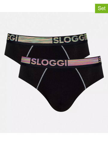 Sloggi 2er-Set: Slips "Go ABC" in Schwarz