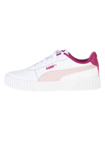 Puma Skórzane sneakersy "Carina 2.0" w kolorze biało-różowo-jasnoróżowym