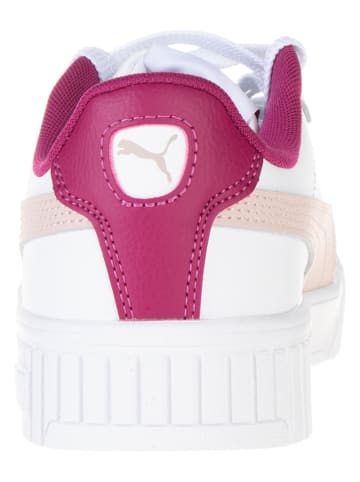 Puma Leder-Sneakers "Carina 2.0" in Weiß/ Pink/ Rosa