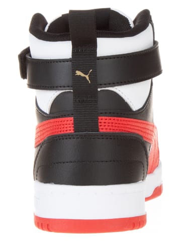 Puma Leder-Sneakers "RBD Game" in Weiß/ Schwarz/ Rot