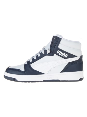Puma Sneakers "Rebound V6 Mid" wit/donkerblauw