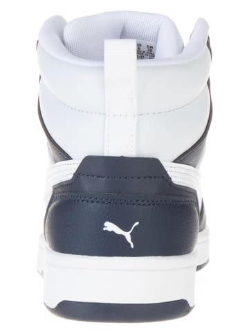 Puma Sneakers "Rebound V6 Mid" in Weiß/ Dunkelblau