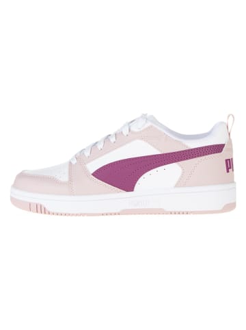 Puma Sneakers "Rebound V6 Lo" in Weiß/ Rosa/ Pink