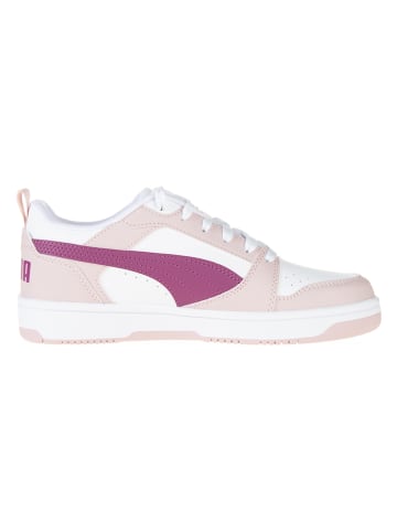 Puma Sneakers "Rebound V6 Lo" in Weiß/ Rosa/ Pink