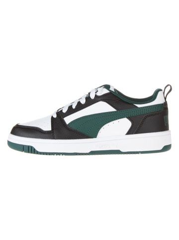 Puma Sneakers "Rebound V6 Lo" in Schwarz/ Grün/ Weiß
