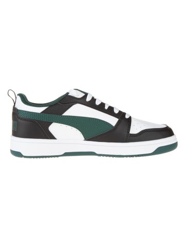 Puma Sneakersy "Rebound V6 Lo" w kolorze czarno-zielono-białym