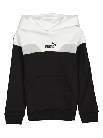Puma Hoodie "Power" in Schwarz/ Weiß