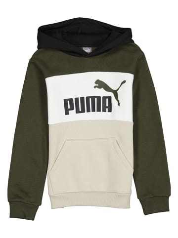 Puma Hoodie "ESS" kaki/beige/wit