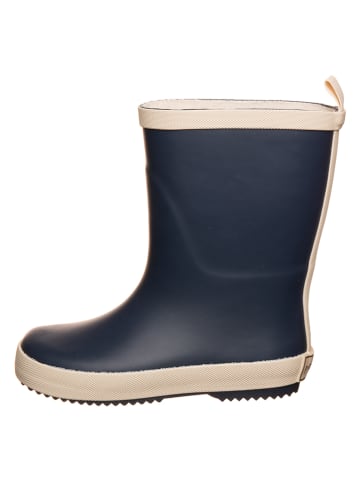 POM POM Gummistiefel "Solid" in Dunkelblau/ Beige