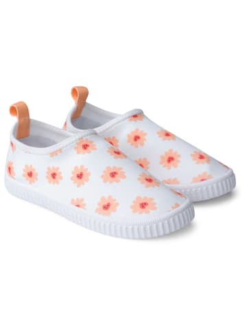 Swim Essentials Badeschuhe ''Floral Love'' in Weiß/ Orange