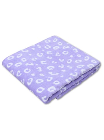 Swim Essentials Ręcznik plażowy "Lila Leopard" w kolorze fioletowym - 135 x 65 cm