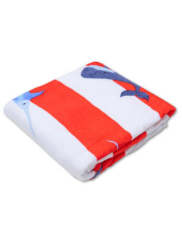 Swim Essentials Strandtuch ''Ocean'' in Rot/ Weiß - (L)135 x (B)65 cm
