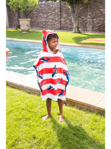 Swim Essentials Poncho ''Ocean'' in Rot/ Weiß - (L)65 x (B)65 cm