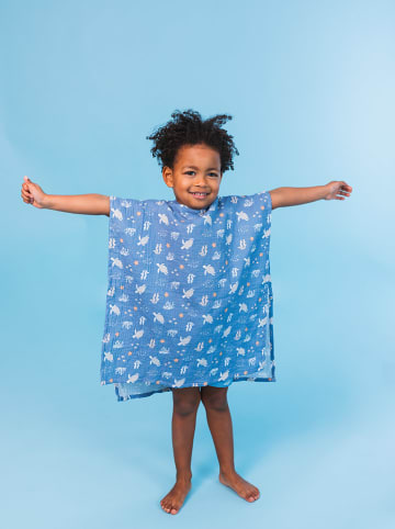 Swim Essentials Poncho ''Coral Bliss'' in Blau - (L)55 x (B)50 cm