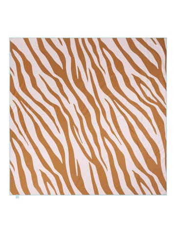 Swim Essentials Stranddecke ''Zebra'' in Hellbraun/ Weiß - (L)180 x (B)180 cm