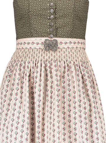 Almsach Dirndl in Khaki/ Creme