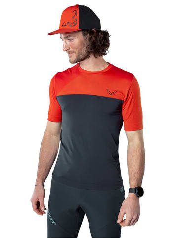 DYNAFIT Funktionsshirt "TRAVERSE S-TECH" in Schwarz/ Orange