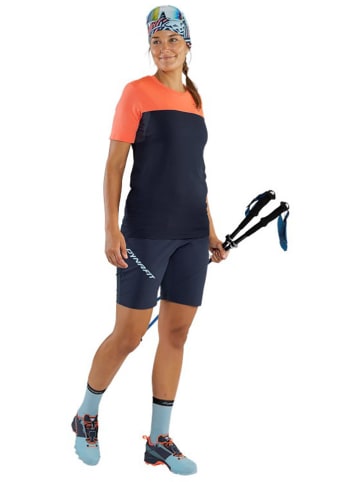 DYNAFIT Funktionsshirt "TRAVERSE S-TECH" in Schwarz/ Orange