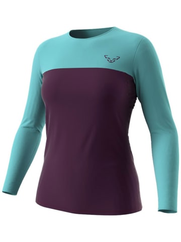 DYNAFIT Funktionslongsleeve "TRAVERSE S-TECH" in Lila/ Türkis