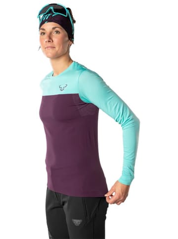 DYNAFIT Funktionslongsleeve "TRAVERSE S-TECH" in Lila/ Türkis