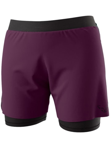 DYNAFIT Szorty funkcyjne 2w1 "ALPINE PRO" w kolorze fioletowo-czarnym