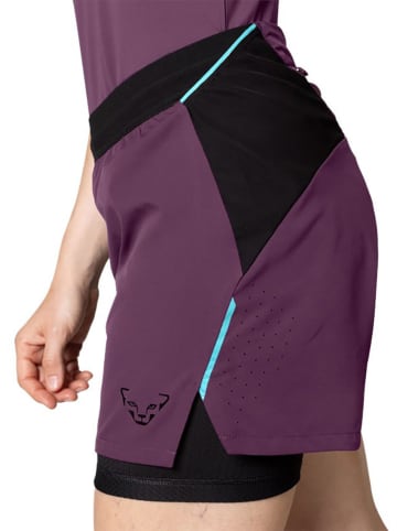 DYNAFIT Szorty funkcyjne 2w1 "ALPINE PRO" w kolorze fioletowo-czarnym