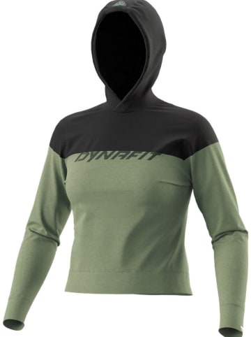 DYNAFIT Functionele hoodie "DRIRELEASE" groen/zwart