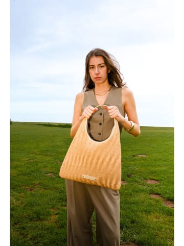 maison héritage PARIS Schultertasche "Mald" in Beige - (B)38 x (H)47 cm