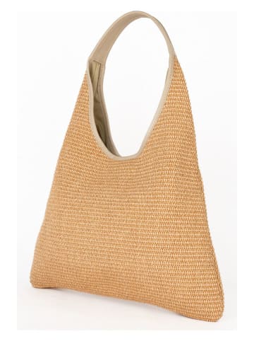 maison héritage PARIS Schultertasche "Mald" in Beige - (B)38 x (H)47 cm