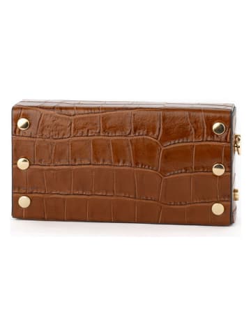 maison héritage PARIS Leder-Umhängetasche "Nyx" in Hellbraun - (B)19 x (H)10 x (T)5 cm