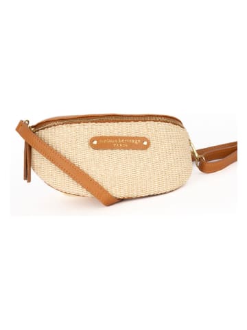 maison héritage PARIS Leder-Brustbeutel "Kimi Paille" in Beige/ Hellbraun - (B)26 x (H)14 x (T)8 cm