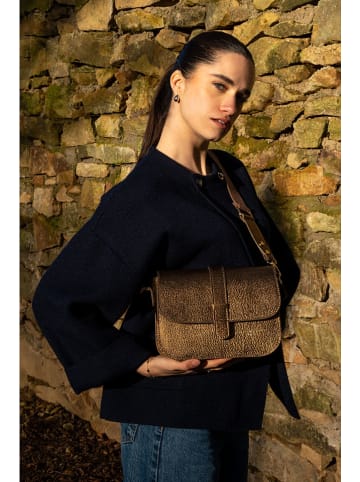 maison héritage PARIS Leder-Umhängetasche "Monica" in Gold - (B)25 x (H)16 x (T)9 cm