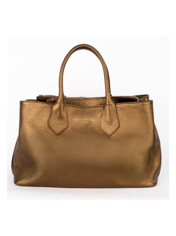 maison héritage PARIS Leder-Henkeltasche "Milia" in Gold - (B)39 x (H)25 x (T)17 cm