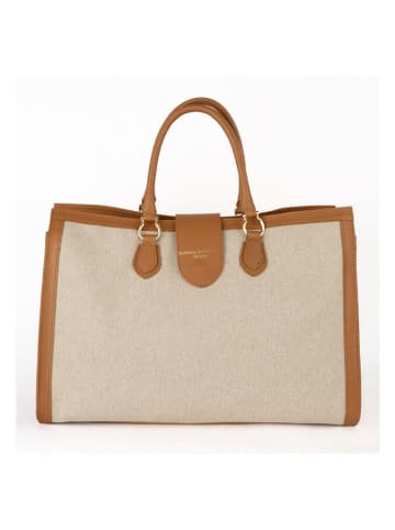 maison héritage PARIS Skórzany shopper bag w kolorze jasnobrązowo-beżowym - 46 x 32 x 15 cm