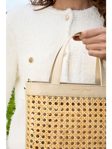 maison héritage PARIS Leder-Henkeltasche "Eos" in Beige - (B)24 x (H)26 x (T)8 cm