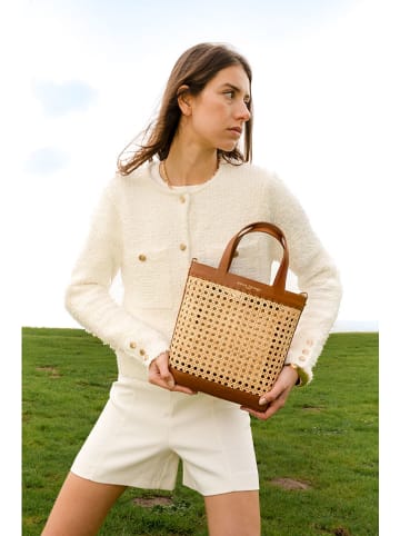 maison héritage PARIS Leren handtas "Eos" beige/lichtbruin - (B)24 x (H)26 x (D)8 cm
