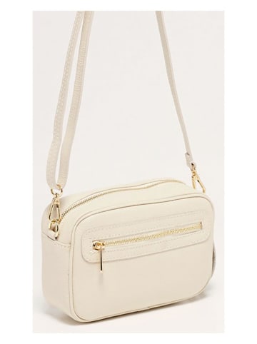 maison héritage PARIS Leder-Umhängetasche "Gaby Box" in Beige - (B)28 x (H)22 x (T)8 cm