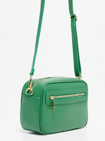 maison héritage PARIS Leder-Umhängetasche "Gaby Box" in Grün - (B)28 x (H)22 x (T)8 cm