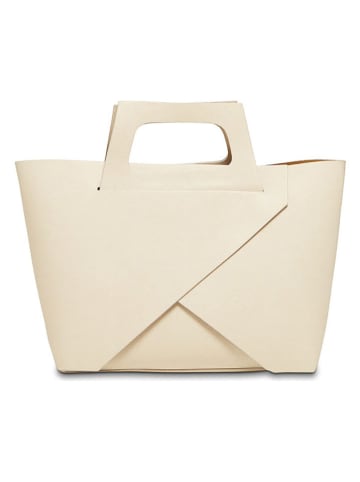 maison héritage PARIS Leder-Henkeltasche "Rita" in Beige - (B)40 x (H)25 x (T)15 cm