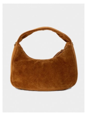 maison héritage PARIS Leder-Henkeltasche "Gisor Suede" in Hellbraun - (B)29 x (H)29 x (T)10 cm