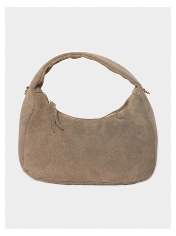 maison héritage PARIS Leder-Henkeltasche "Gisor Suede" in Beige - (B)29 x (H)20 x (T)10 cm