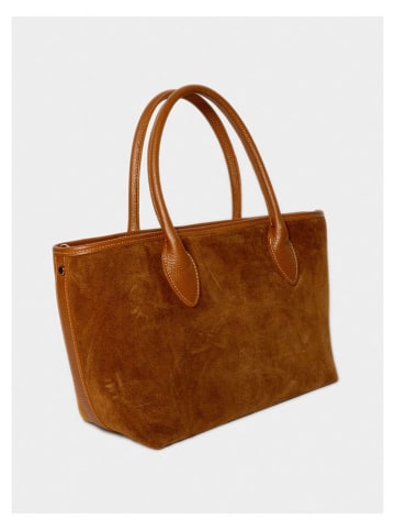 maison héritage PARIS Skórzany shopper bag "Loche Suede" w kolorze jasnobrązowym - 41 x 22 x 13 cm