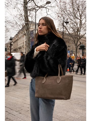 maison héritage PARIS Leren shopper "Loche Suede" lichtbruin - (B)41 x (H)22 x (D)13 cm