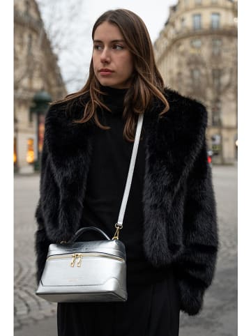maison héritage PARIS Leder-Umhängetasche "Grand Simos" in Silber - (B)25 x (H)22 x (T)10 cm