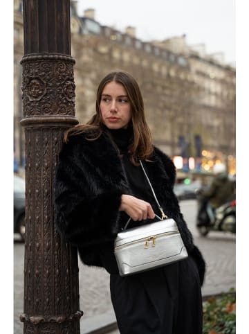 maison héritage PARIS Leder-Umhängetasche "Grand Simos" in Silber - (B)25 x (H)22 x (T)10 cm