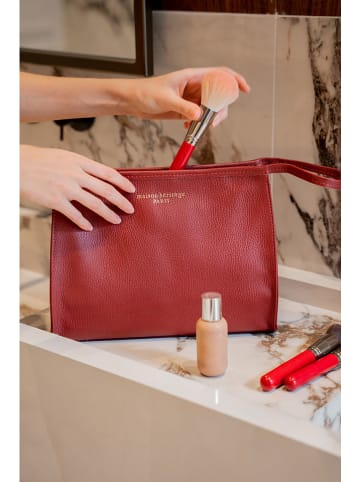 maison héritage PARIS Leder-Kosmetiktasche "Nami" in Rot - (B)29 x (H)22 x (T)7 cm