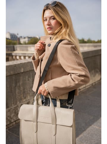 maison héritage PARIS Leder-Henkeltasche "Emilie" in Beige - (B)39 x (H)31 x (T)10 cm
