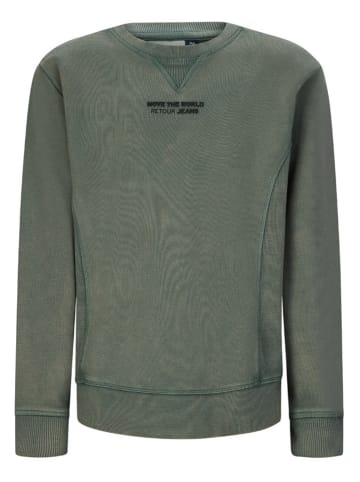 Retour Sweatshirt "Pepijn" in Moosgrün